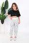 Female Child Black and White Short T-Shirt Sequins Sequins Dancer Costume