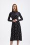 Patterned Viscon Dress-Point