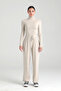 Ultra Soft Lace-Up Trousers Beige - 2