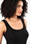 Weweus Black Viscose Camisole Ribbed Look Athlete Body T-Shirt 2106 - 5