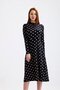 Patterned Viscon Dress-Point - 4