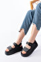 Barbara Velcro Women's Black Sandals - 2