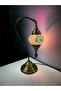Desktop Authentic Gooseneck Mosaic Lamp - Pink Blue