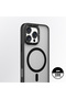 iPhone 16 Pro Case Magsafe Compatible Glass Back Surface Tpu Youngkit Gemstone Series Cover Black - 2