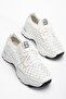 Edwin White Knitwear Lace-Up High Heel Comfortable Mold Sneaker - 2