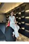 Women's Stone Linen Fabric Buttoned Vest Trousers Suit 0004 - 3