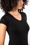 Black Women's Super Thin Natural Bamboo Luxury T-Shirt 2315