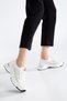 Edwin White Knitwear Lace-Up High Heel Comfortable Mold Sneaker