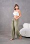 Elastic Waist Comfortable Size Linen Pants - 4
