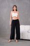 Elastic Waist Comfortable Size Linen Pants - 3