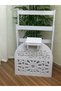 Prayer stand for holding the Quran and prayer rug, white color, size 38*57*100 cm