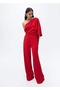Asymmetrical Bell Sleeve Jumpsuit - 2