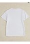 Women's White Balloon Heart Printed Oversize T-Shirt - 2