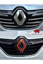 Clio 4 (2012-2018) New Design Emblem Skin Sticker - Matte Orange & Matte Black - 2