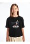 Crew Neck Printed Short Sleeve Girls Crop T-Shirt (S4) - 3