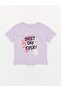 Crew Neck Printed Short Sleeve Girl's T-Shirt (S4)
