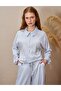 Embroidery Appliqué Rayon Double Suit Blue - 3