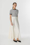 Satin Cream Skirt - 4