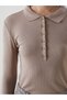 New Season Polo Neck Modal Blend Women's T-Shirt - S54587Z8 - 3