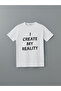 Crew Neck Printed Women's T-Shirt - 5