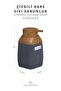 Wooden Patterned Anthracite Striped Square Liquid Soap Dispenser - 2