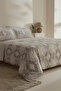 Chain 100% Cotton 120 Thread Double Satin Duvet Cover Set Gray - 2