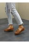 Diva Tan Leather Buckle Women's Daily Orthopedic Shoes - 3