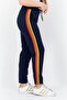 Women Drawstring Embroidered Logo Sweatpants, Navy - 3
