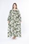 Women's long plus size woven viscose dress - 5