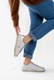 Women's White Gray Sports Shoes Sneakers - 3