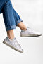 Women's White Silver Sneakers Sneakers - 5