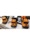 Toy Construction Trucks Digger Mixer Case Carrier Set of 3 Metal - 6