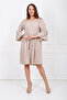 Long Sleeve Madonna Collar Dress| Elb32691 K.mink - 4