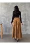 Wrinkled Waist Elastic Long Loose Hem Full Flared - 2