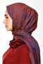 Mayra Pattern Double Sided Shawl Navy Blue-Ceap Shell - 3