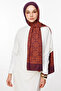 Nora Pattern Double Sided Shawl Purple-Orange