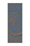 Riad Pattern Double Sided Shawl Petrol Blue-Orange - 5