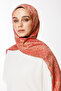 Lavin Pattern Double Sided Shawl Mink-Red - 3