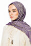 Velora Pattern Double-Sided Shawl Olive-Purple