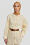 Cotton Shirt with Cup Detail 25Y3722 Moonstone