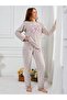 Raporlu Welsoft Bow Detailed Women's Pajama Set Vg059 - 3
