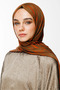 Selis Pattern Double Sided Shawl Dark Khaki-Cinnamon - 2