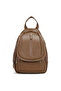Gk66 Women's Backpack Suitable for Daily Use with Knitted Motif Covered Bag Mink - 3