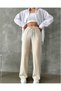 Palazzo Pants, Bürümcük Fabric, Elastic Waist