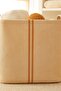2 Pieces Jute Linen Fabric Closet Toy Organizer Folding Storage Basket Organizer 30X30X30 - 3