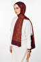 Nora Pattern Double Sided Shawl Purple-Orange - 2