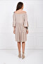 Long Sleeve Madonna Collar Dress| Elb32691 K.mink - 6