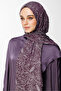 Velora Pattern Double Sided Shawl Purple-Grey - 2