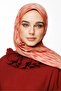 Selis Pattern Double Sided Shawl Mink-Red - 3