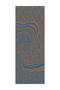 Riad Pattern Double Sided Shawl Petrol Blue-Orange - 6